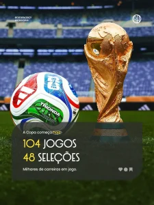 104 jogos. 48 seleções. Milhares de carreiras em jogo.